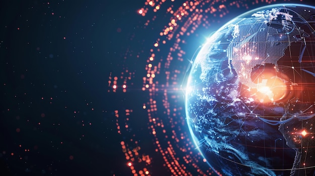 world futuristic high tech corporate business technology background