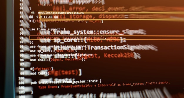Writing programming functions on laptop Big data and Internet of things trend Software development Internet security hacker