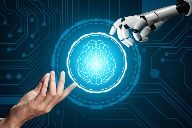Xai futuristic robot artificial intelligence concept