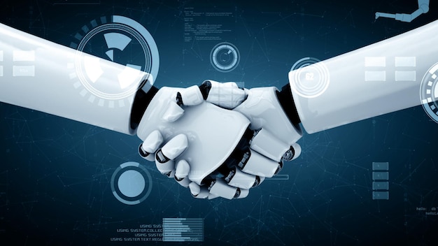 xai futuristic robot artificial intelligence huminoid ai for industrial factory