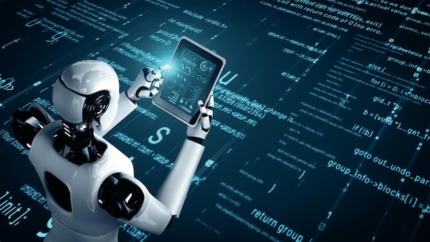 xai futuristic robot artificial intelligence huminoid ai programming coding