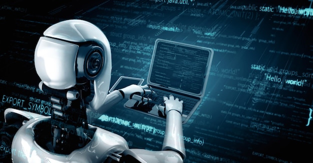 Xai futuristic robot artificial intelligence huminoid ai programming coding