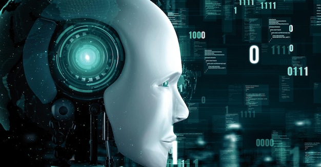 Xai futuristic robot artificial intelligence huminoid ai programming coding
