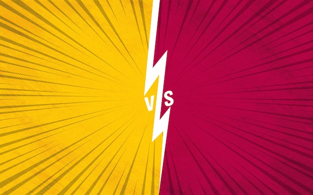 yellow versus pink comic rays zoom colorful cartoon background