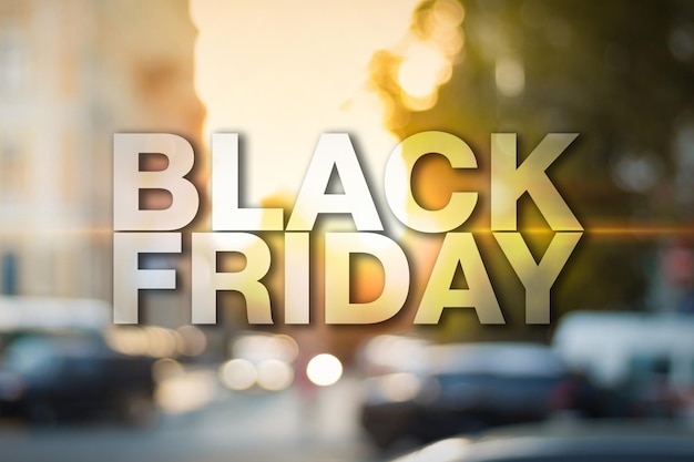 Young Woman Shopping Online on Black Friday Background 245