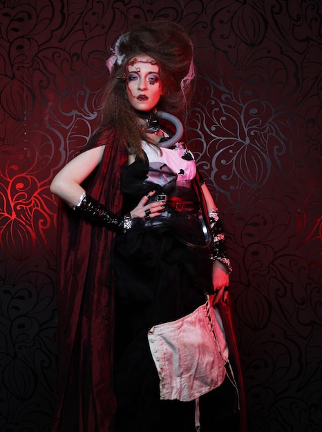 young woman with creative make up