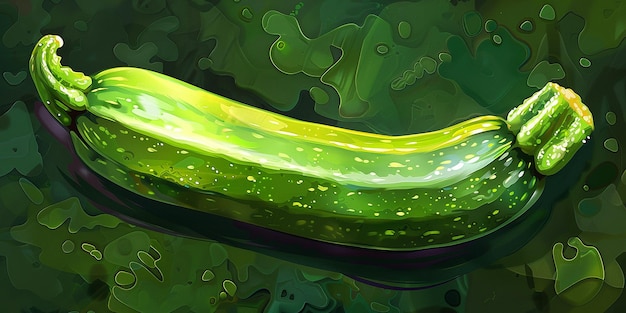 Zucchini Courgette Isolated on White Background