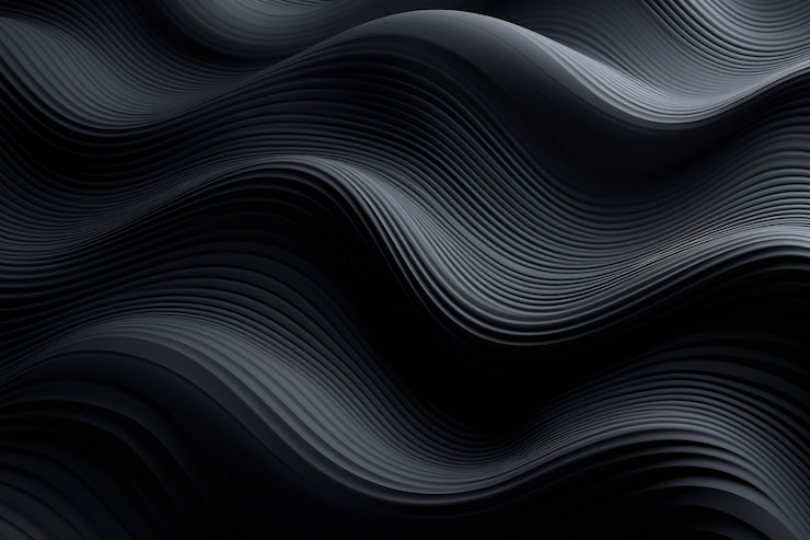 Miễn phí Photo 3d rendering of abstract black and white waves