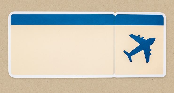 Miễn phí Photo a boarding pass isolated on background