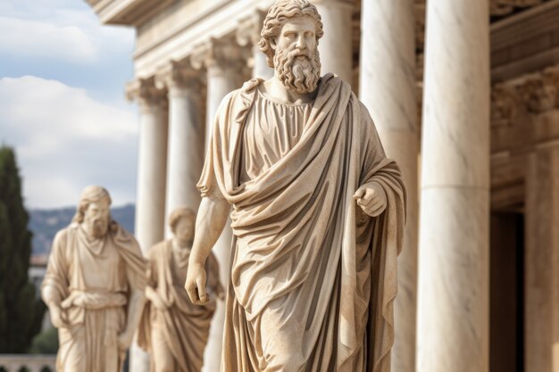 beautiful ancient greek template scultures