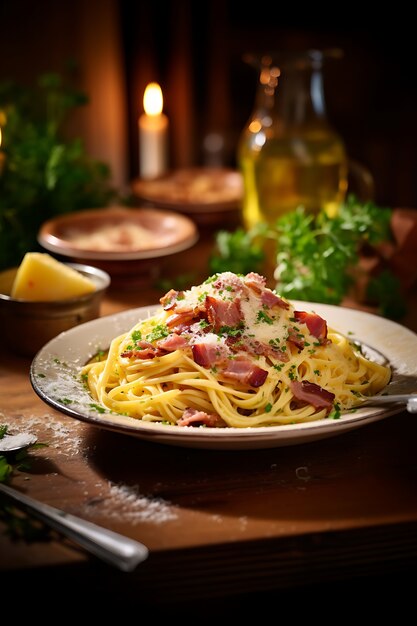 delicious pasta on plate