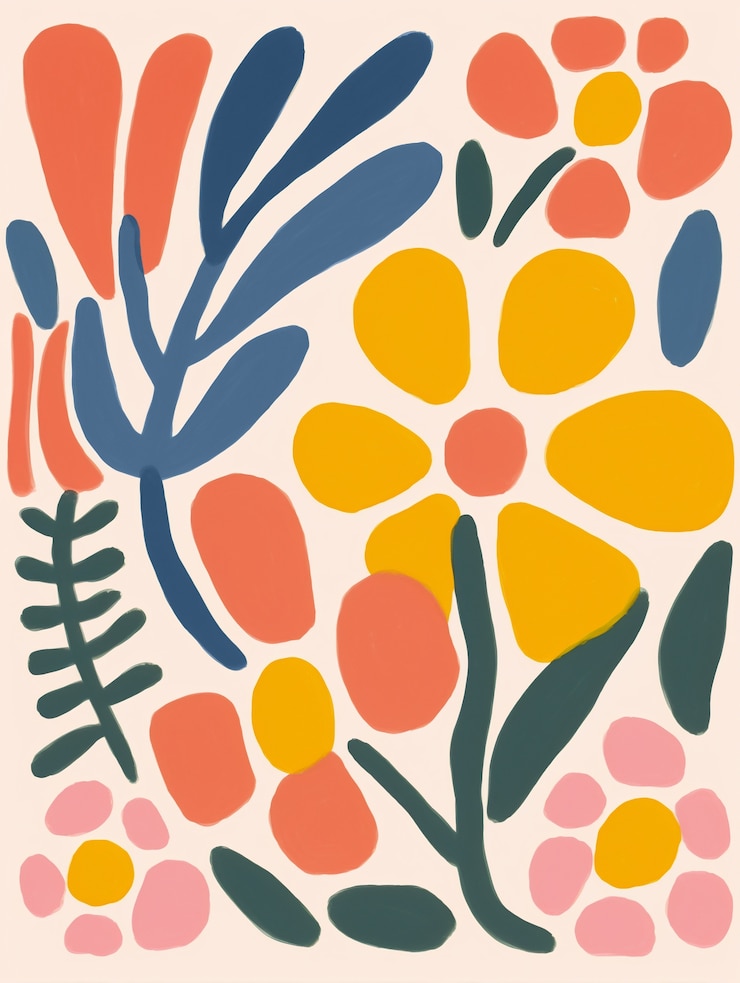 Miễn phí Photo digital art of organic floral shapes pattern