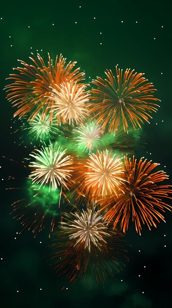 india republic day celebration with 3d fireworks