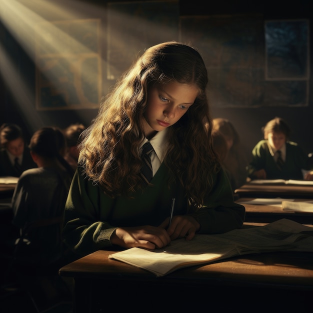 international day of education in dark style