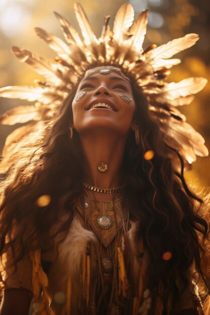 medium shot beautiful woman in nature