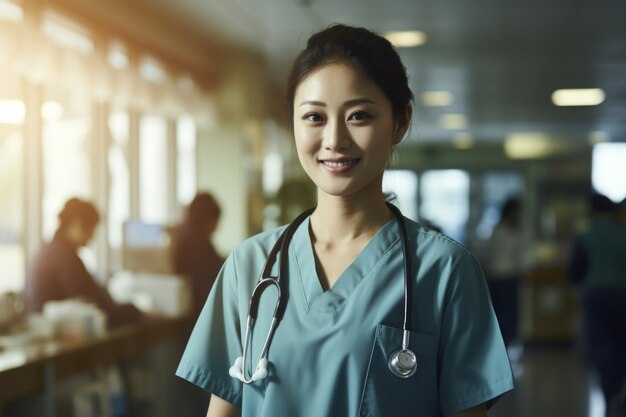 nurse portrait in hospital