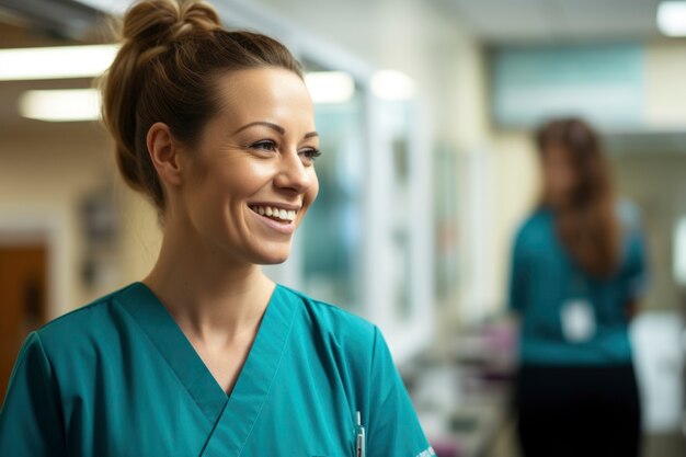 nurse portrait in hospital
