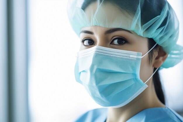 portrait of female working nurse