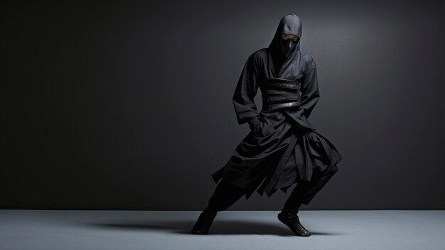portrait of photorealistic male ninja warrior