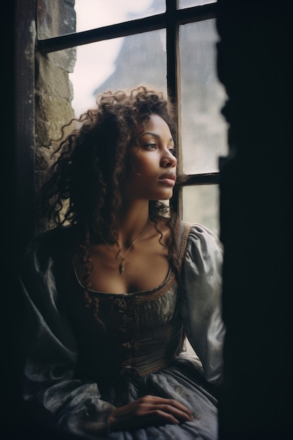 portrait of woman during medieval times