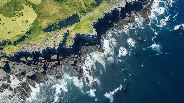 top view beautiful natural landscape