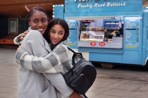 young adults traveling in london