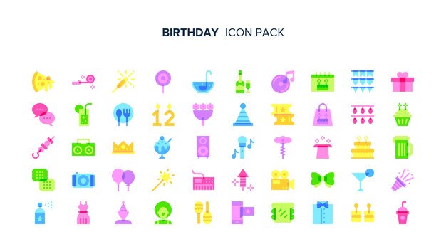 Verjaardag Premium Iconen