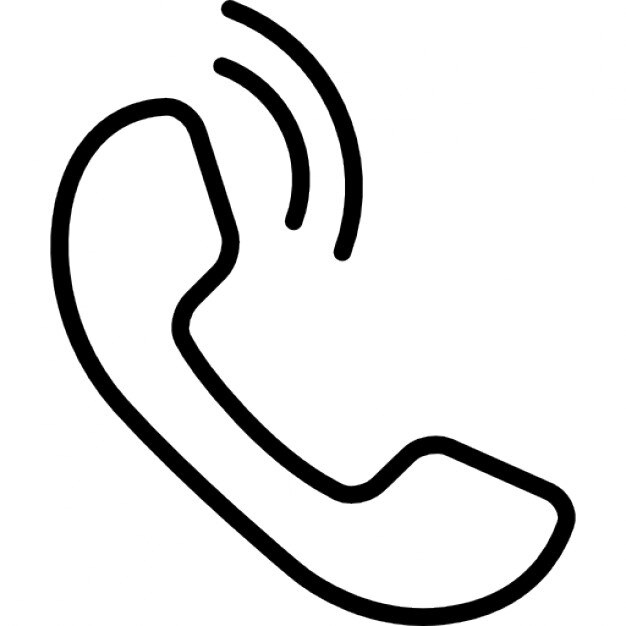 Símbolo de telefone auricular em um círculo  Download 