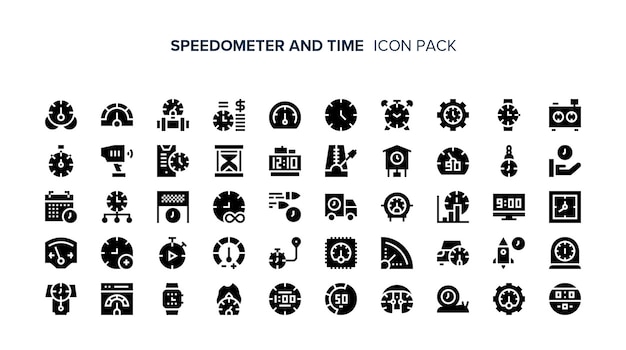 Velocímetro e tempo Premium Icon