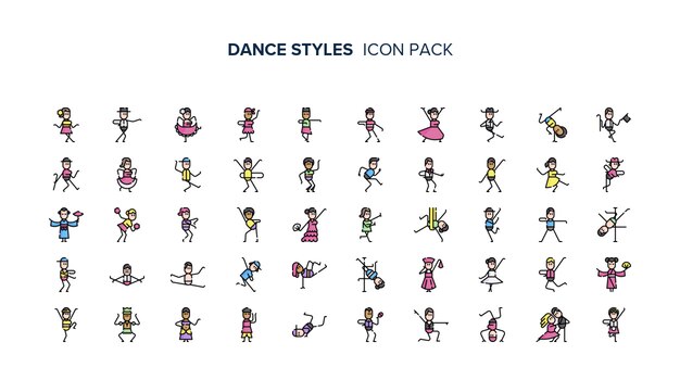 Styles de danse Icône Premium