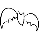 Víspera volador murciélago esbozado