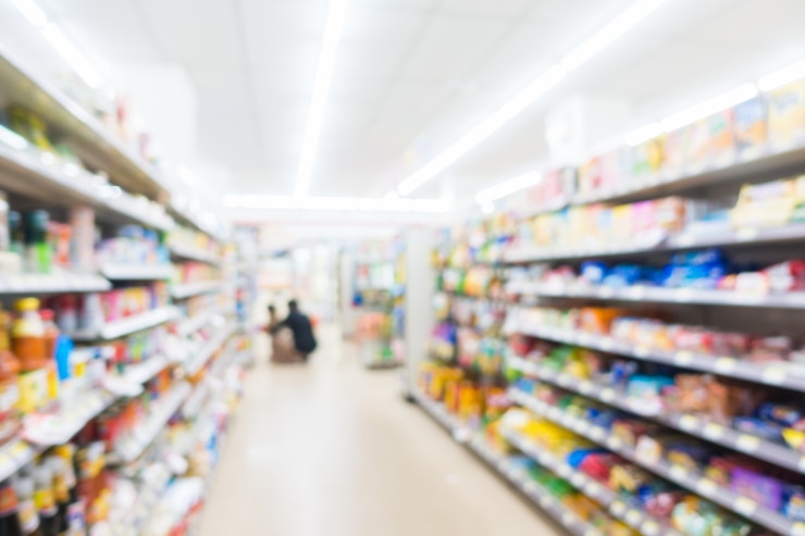 Ilmainen Kuva abstrakti hämärtymä ja epätarkka supermarketti