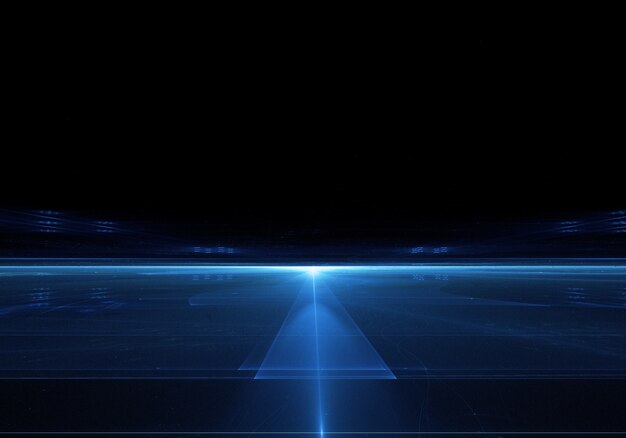 Dark background with bright blue line 