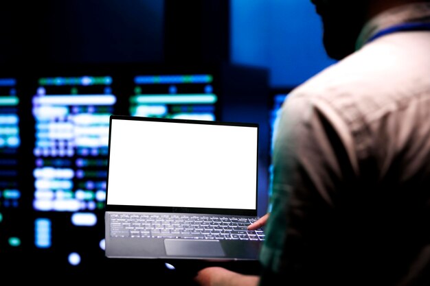 Developer conducting server auditing