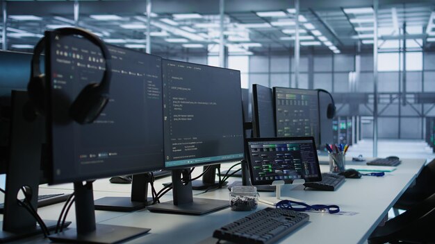 Electronic devices in empty data center
