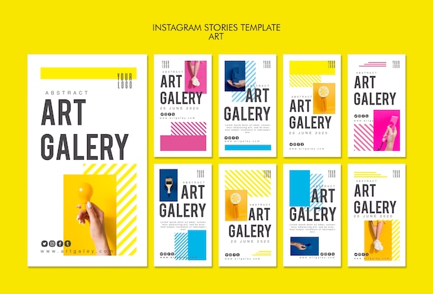 art concept instagram stories template
