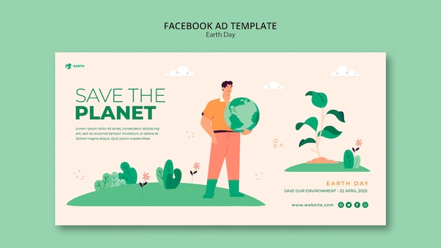 Earth day template design