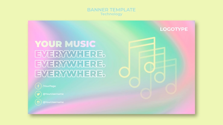 Ilmainen PSD horizontal banner for electronic technology