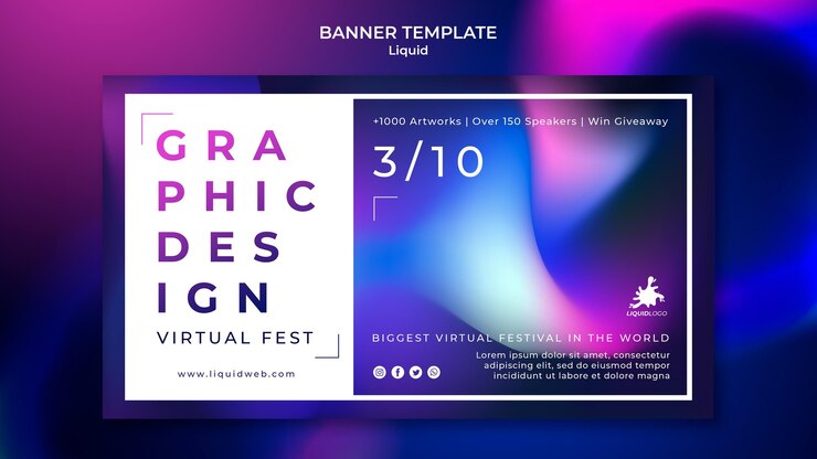 Ilmainen PSD liquid banner template