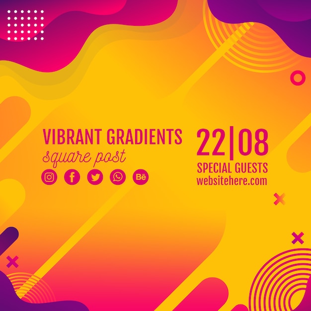 Music festival yellow background template