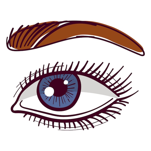 view of hand drawn eye