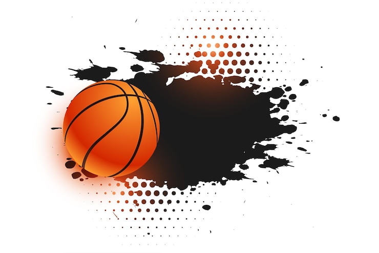Ilmainen Vektori 3d style basketball grungy background for champions
