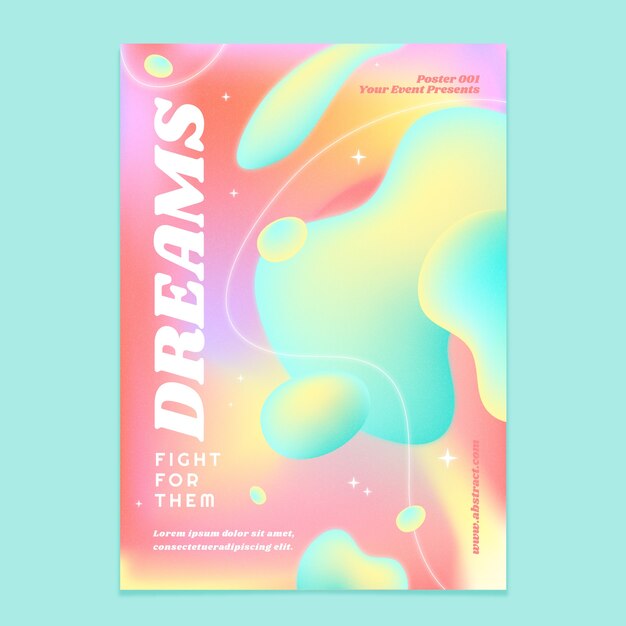 Abstract 3d poster template