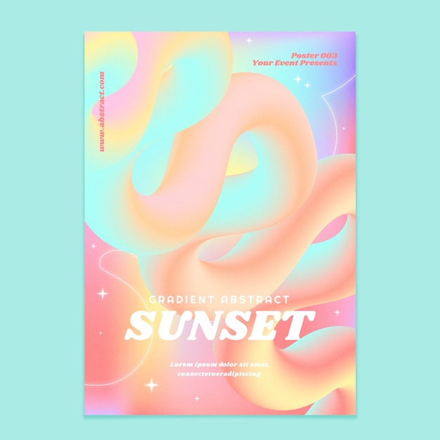 Abstract 3d poster template