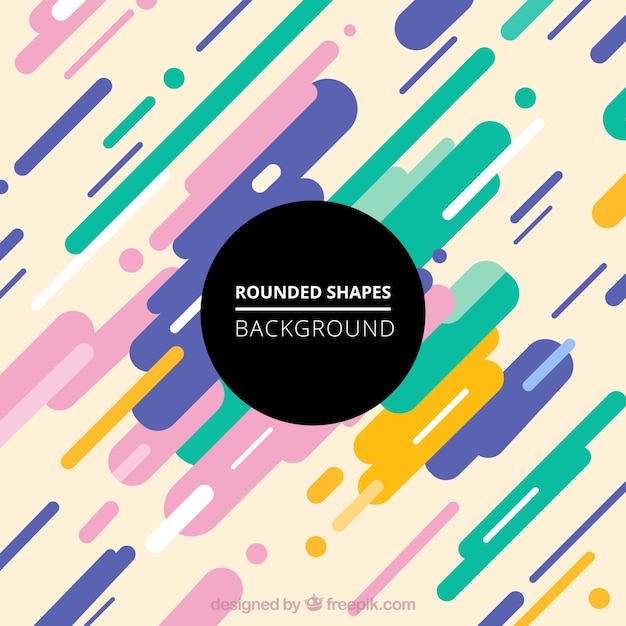 abstract background with colorful rounded shapes