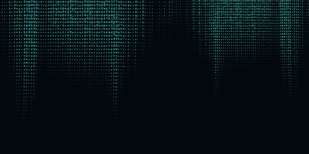 Abstract banner with a code style design