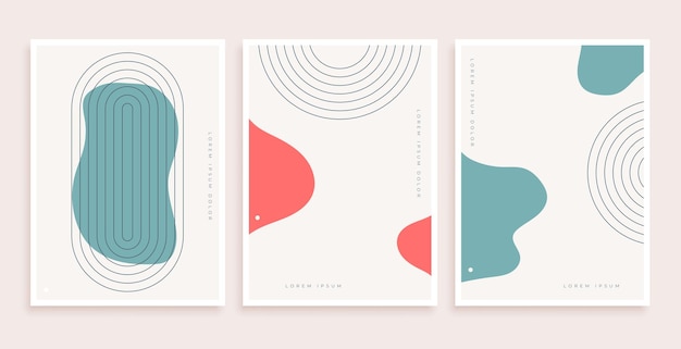 abstract geometric shape boho pattern collection in vintage style