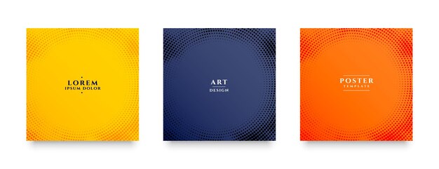 abstract halftone background set in yellow black and orange