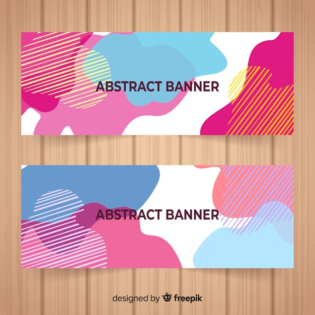 abstract organic shapes banners