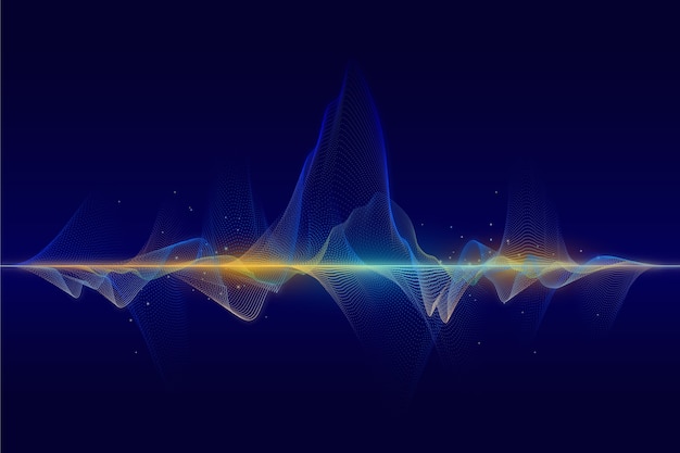 abstract particles wave background